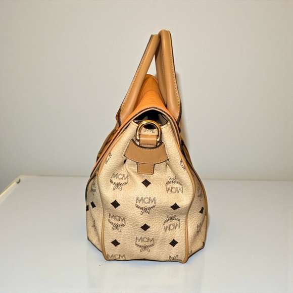 MCM Visetos Satchel with Croc-Embossed Flap - Picture 5 of 15